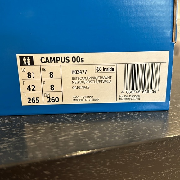 Red and Pink Unisex Adidas Campus. Perfect Condition NWT! Hard to Find.♥️🩷 - Picture 11 of 12